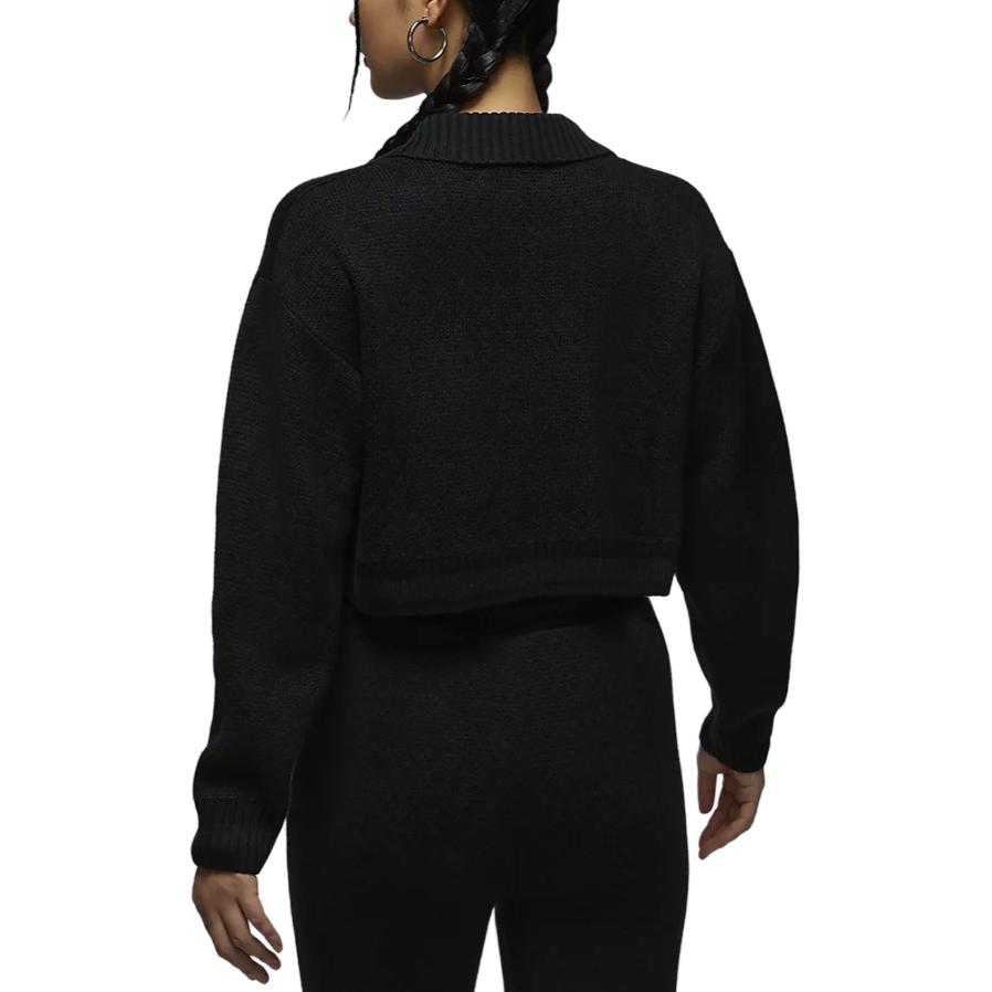 Jordan Air Simple Letter Soft Comfortable Fashion Knit Sweater Women tops Black FZ4196-010