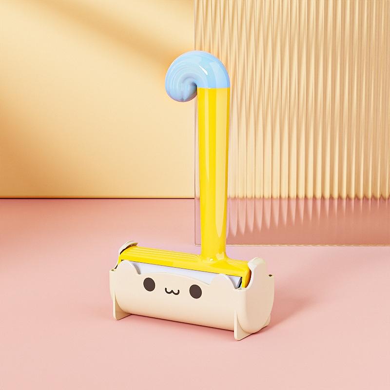 New Tearable Roll Paper Sticky Roller Dust Wiper Pet Hair Clothes Carpet Tousle Remover Portable Replaceable Cleaning Brush Tool