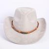 Popular European and American classic suede western cowboy hat men's and women's fashion LO style peach heart cowboy hat