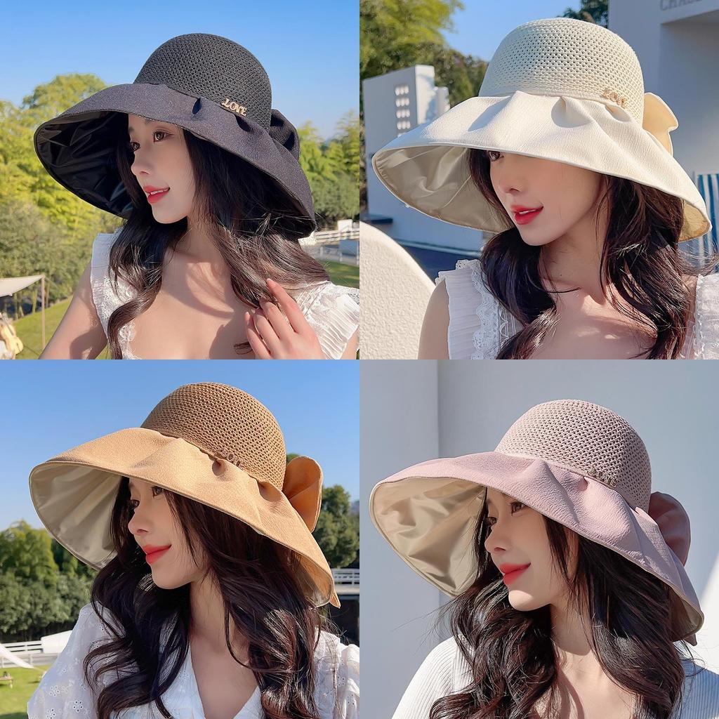 Cotton Sun Hat For Women With Large Brim Sun Protection For Beach Outdoor Sunshade