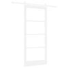 ORKDAL Sliding Door White 93 x 211 cm Solid Pine Wood and Glass