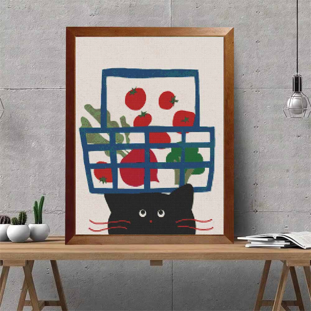 Diamond Art Kit for Beginners TomatoCat Full Drill 5D Rhinestone Painting Relaxing Hobby Craft Home Decoration Wall Decor