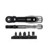 VESSEL Fine Mini Ratchet Straight with 5 Ultra-Thin Driver, Type, Bits, TD-24