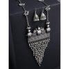 Fashion Latest Stylish Traditional Oxidised Silver Necklace Jewellery Set for Women