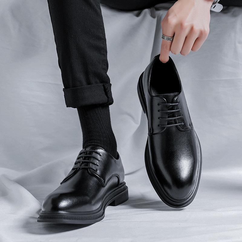 

Niche Style Genuine Leather Height-Increasing Casual and Formal Shoes for Weddings or Business 41