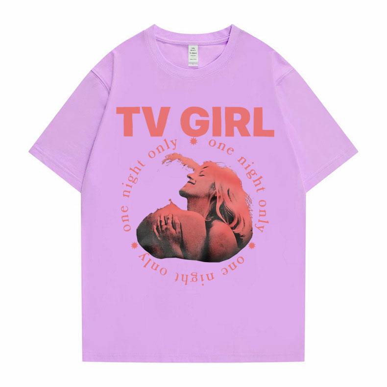 Cults TV Girl One Night Only Graphic Print T-shirt Unisex Vintage Tees Unisex Γυναικείο Casual Oversized T-shirt Unisex Βαμβακερό T-shirt