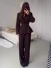 2025 Autumn Women's Long-Sleeve Waist-Cinching Cardigan Suit