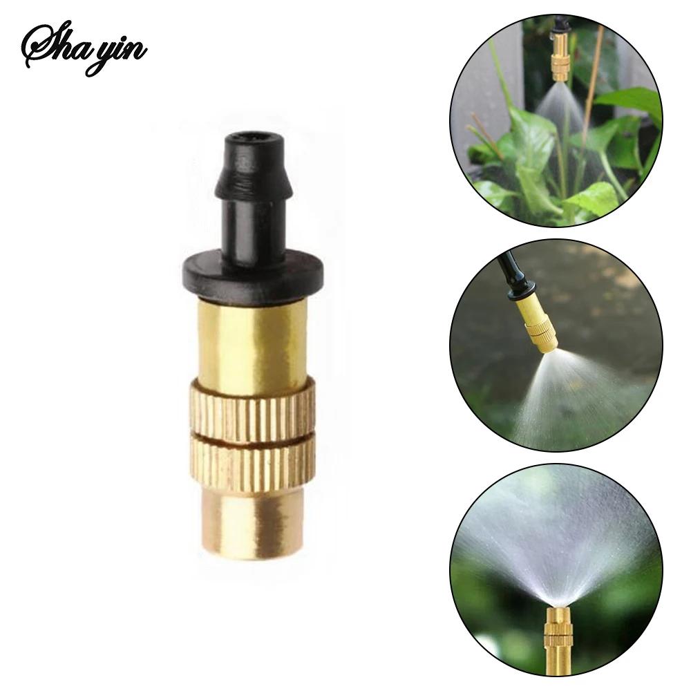 5pcs/10pcs Adjustable Copper Atomizing Nozzle Accessory Connector For Balcony, Garden, Potted Plants And Flower Watering