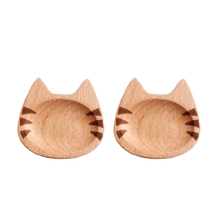 

2 Pieces Miniature Wooden Plates For Condiment Multi-functional Seasoning Dishes For Home Kitchen And Party Use