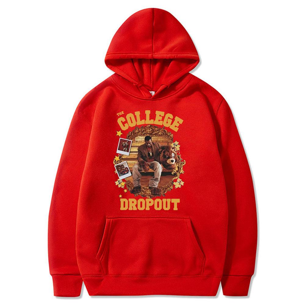College Dropout Hoodie Kanye West Music Album Printed Sweatshirts Casual  Oversized Hoodie Hip Hop Streetwear Unisex's Clothing