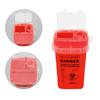 Tattoo Needle Sharps Danger Biohazard Collection Box Garbage Bucket Container