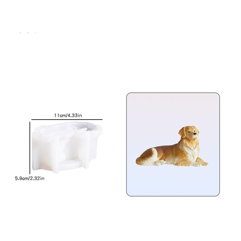 3D Dog Cat Silicone Candle Mold Praying Cats Sitting Standing Dog Silicone Mould DIY Animals Soap Resin Plaster Mould Ornament