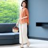 Trendy 2023 Cotton-Linen Two-Piece Set: Short-Sleeved Shirt & Summer Suit for Middle-Aged Moms