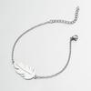 Korean Style Feather Pendant Bracelet for Women - Fashion Hip Hop Leaf Design