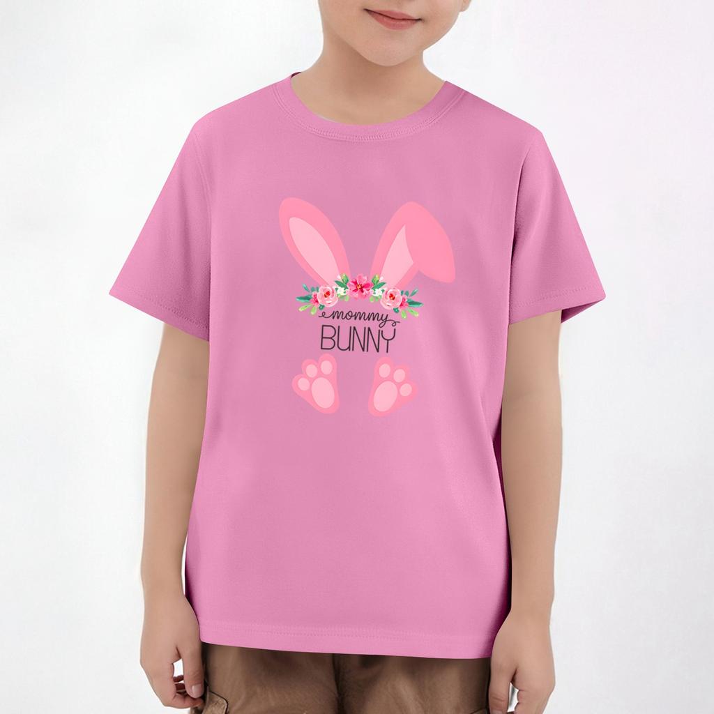 Easter Children's Neck Short Sleeve Print Top