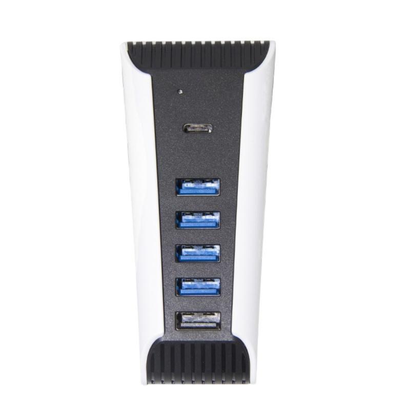 High Speed USB Expansion Hub 6 Port USB Splitter Hub Charging Adapter with 5 USB+1 Type-C Port USB Expander Hub 1