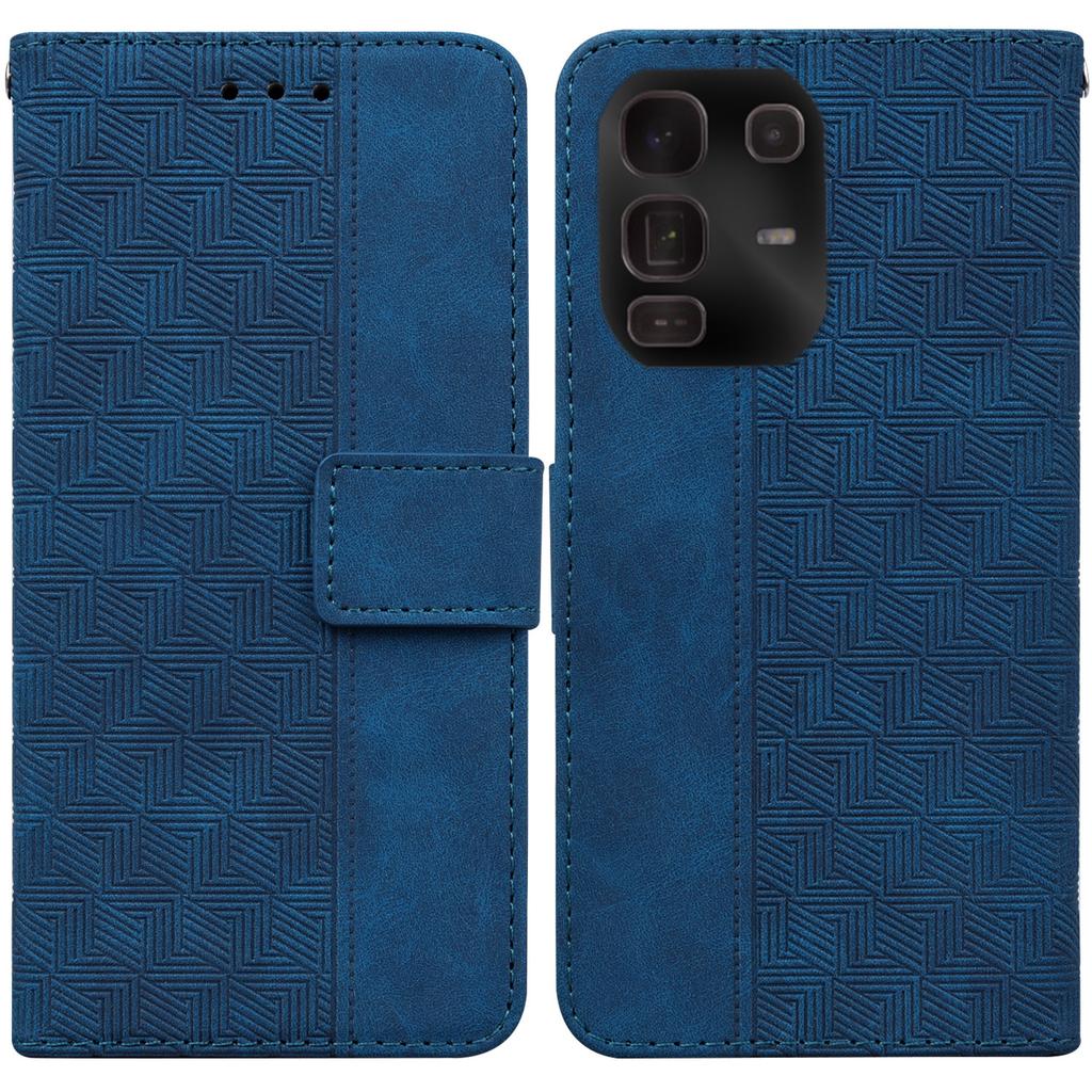 For Infinix Note 50 Pro+ 5G Case Geometry Pattern Leather Wallet Phone Cover with Wrist Strap