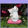 Valentinstag-Katzenfigur aus Kunstharz – Geschenk zum Valentinstag und Jahrestag