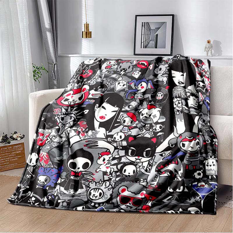 Tokidoki Blanket,portable and Suitable for All Seasons, Making A Unique Birthday Gift.A Soft Flannel Blanket