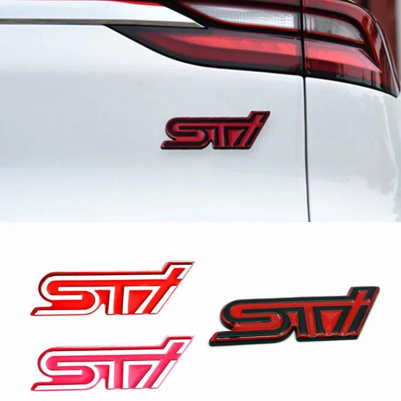 Emblém STI Logo na přední mřížku auta pro XV WRX BRZ FORESTER IMPREZA LEGACY OUTBACK Samolepka na bok karoserie auta