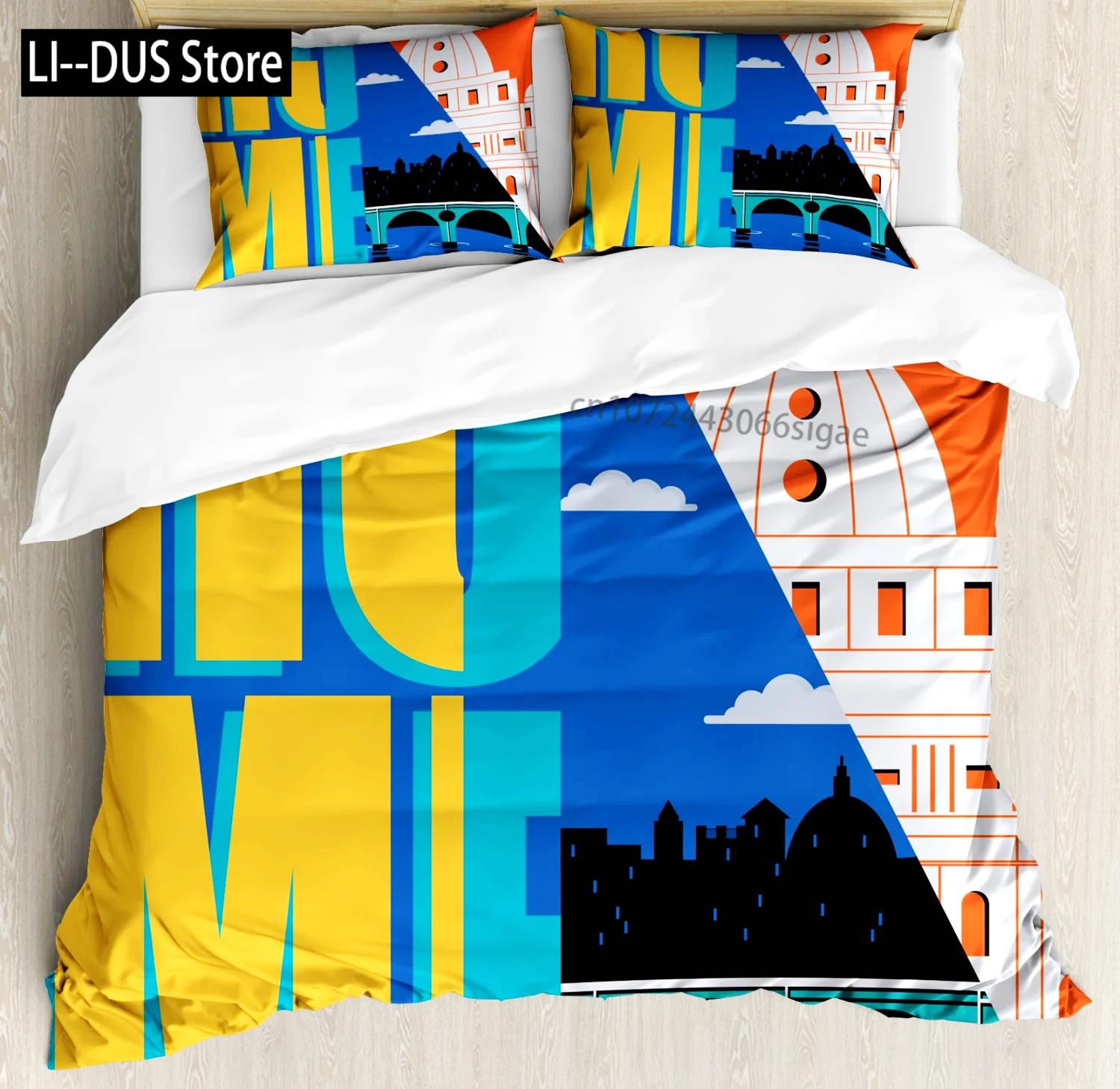 

Comforter Italy Queen/King/Full Size For Kids Adult Microfiber Italian Rome Venice Pisa Tower Tuscany Pizzas View Bedding Set Comforter (quilt)-EU Single(135*200cm)3pcs