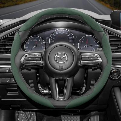 Suede Steering Wheel Cover Fits 3 CX5 6 2 CX30 6GH 3BK 3BK June 3BM 3BL CX-5 CX7 CX50 6GJ BT50 3SPORT 3SPORT CX60 EZ6 323 MX5ND