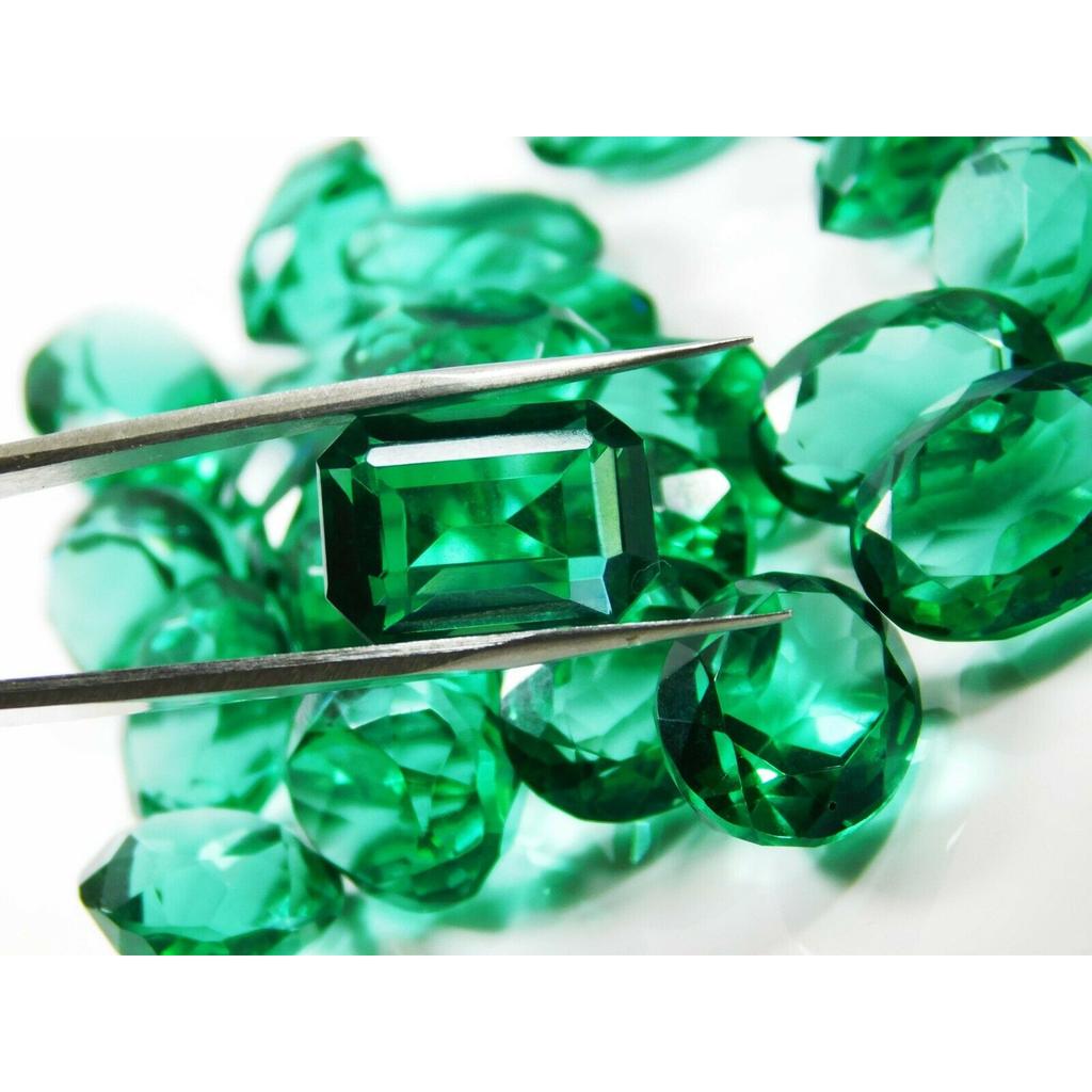 Natural Green Emerald Loose Gemstone 50 ct Mixed Shape Lot for Jewelry Making and Gem Collections