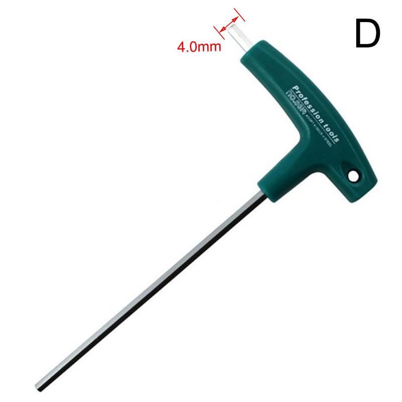 T-Handle Hex Allen Key Screwdriver Driver Tool Hex Wrench Spanner 2mm/2.5mm/3mm/4mm/5mm/6mm/8mm/10mm Multifunctional Screwdriver