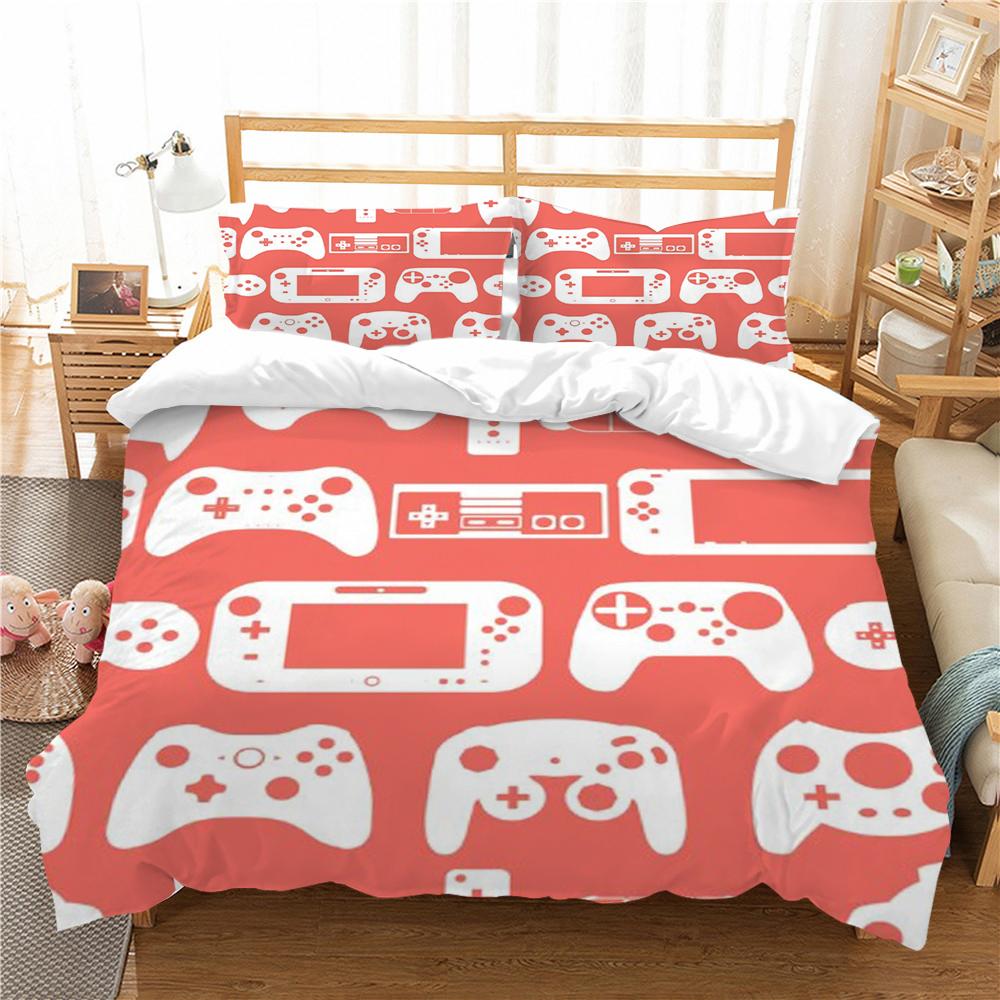 Gamepad Design Kids Soft Breathable Bed Set Bedding Suit Football  Bedroom Bedclothes Decor