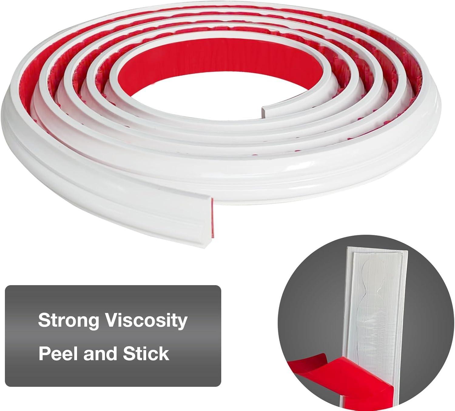 

1Roll 2M Peel and Stick Panels Molding Trim, Flexible Chair Rail Classic Wall Trim, Self-Adhesive Wall Paneling Strip белый