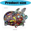 Glass Pig Miniature Sculpture Chinese Zodiacs Animal Figurine Collectible Ornament for Home Office Desktop Decoration
