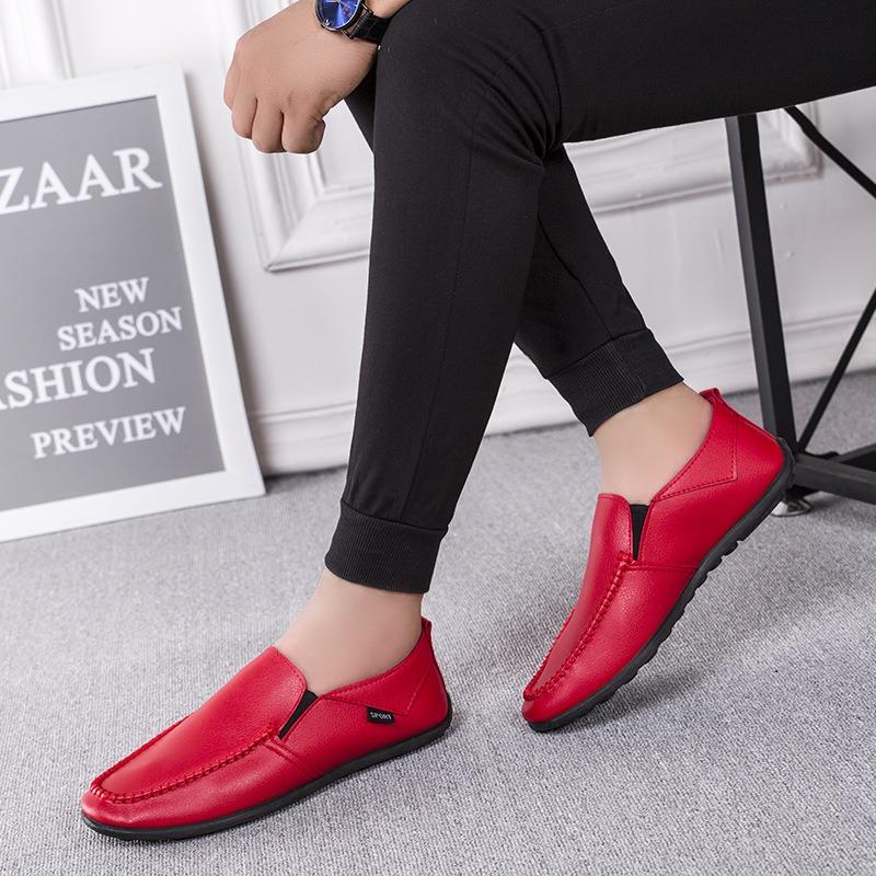 2019 New Men's Shoes Doudou Shoes Men's Trend Casual Leather Shoes Soft Sole Soft Surface Lazy Shoes