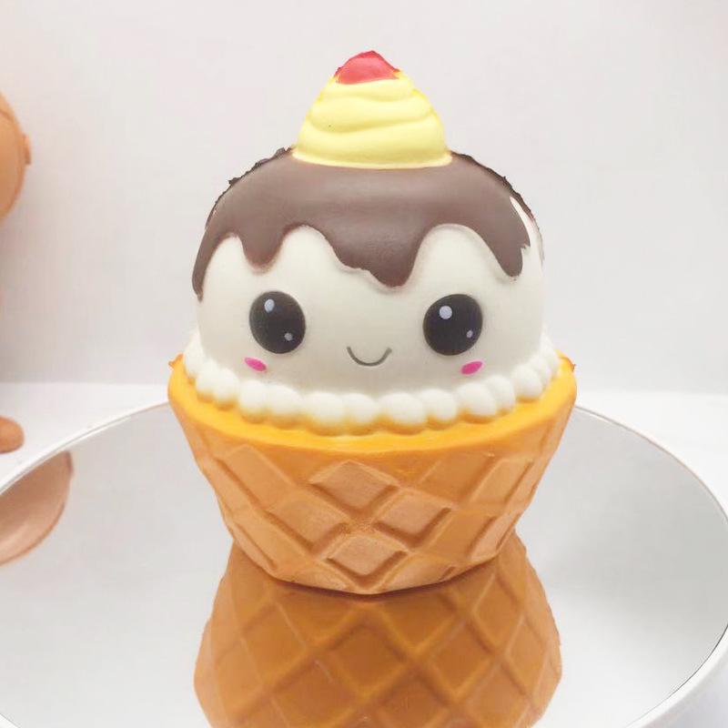 Cross Squishy Square Bean Cake Waffle Biscuit PU Slow Rebound Simulation Toy