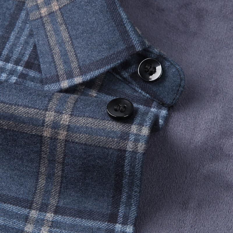 Chemise à Manches Longues en Tricot Chaud à Carreaux pour Homme MONTAGUT