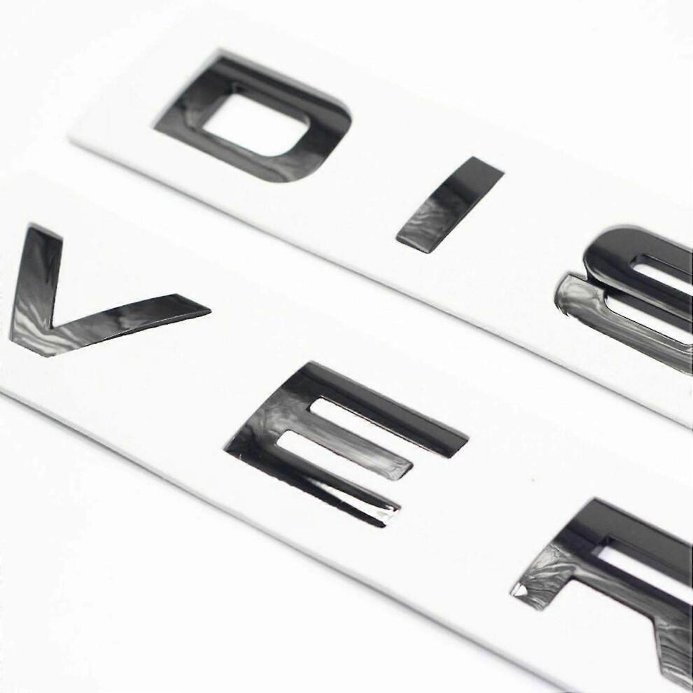 2 Set 3d Glossy Black Letter Discovery Car Rear Front Badge Emblem Decal Sticker-glossy Black Mat