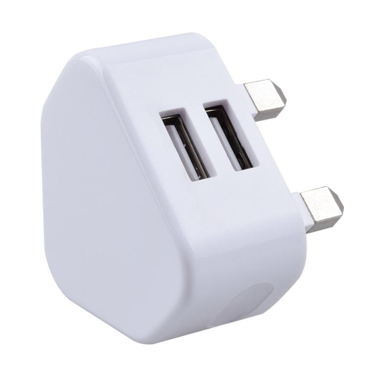 Dreieckiger britisch regulierter Handy-Ladegerät Einzelanschluss Doppelanschluss 5V2A Ladekopf UKCA-zertifizierter Adapter