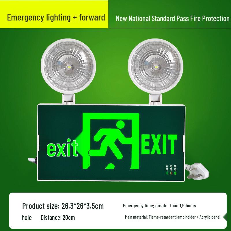 LED-Notleuchte & Rettungszeichen - Superhell, Zwei-in-Eins für Stromausfälle