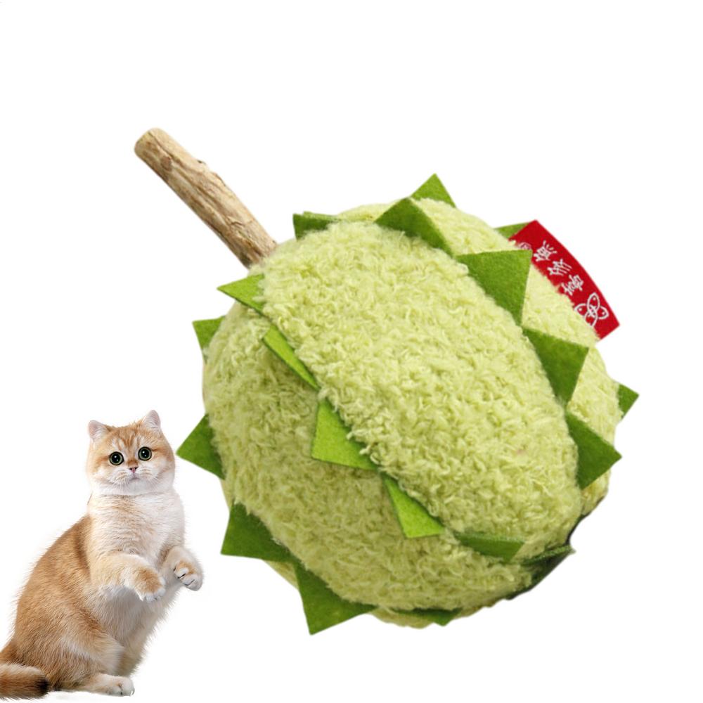 Cat Toys With Catnip Fruit Cat Chew Toy With Catnip Soft Stuffed Interactive Kitten Teeth Cleaning Play Excite Calm Chewing