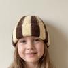 Thick Striped Beanie Hat Color Blocked Children Warm Hat Fashion Knitted Cap  Gift