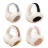 Women Earmuffs Thickened Inner Lining Bow Embellishment Suede Fabric Adjustable Headband Earmuffs Winter Accessory