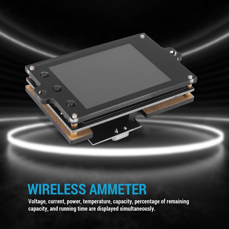 AD23-Hall DC 500V Wireless Voltage Meter Ammeter 2.4 Inch Color Screen Capacity Power Detector Tester