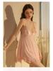 Rose Desire Lace Deep V Plus Size Dress Set with Bow and Removable Bra Pads (P5768)