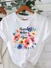 Happy Mother's Day T-Shirt, 3D Tulip Floral Print Casual Tee, Mother's Day Gift for Mom Harajuku Tops Y2k Top Gothic T Shirt