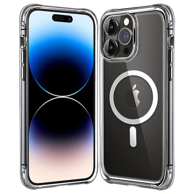 Transparente magnetische kabellose Ladehülle für Magsafe für iPhone 14 Plus 13 12 11 Pro Max für iPhone 8 7 Plus XS XR X SE weiche Silikonhülle