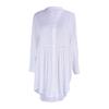 Beach Hoodie Women Cotton Patchwork Grid Fabric Button Down Shirt Vacation Beachwear Plus Size