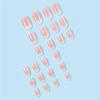 24 Smooth Short Almond Shaped Fake Nails, Pink Gradual Change Nail, Gentle and Sweet Female Fake Nails - Daily Wear
