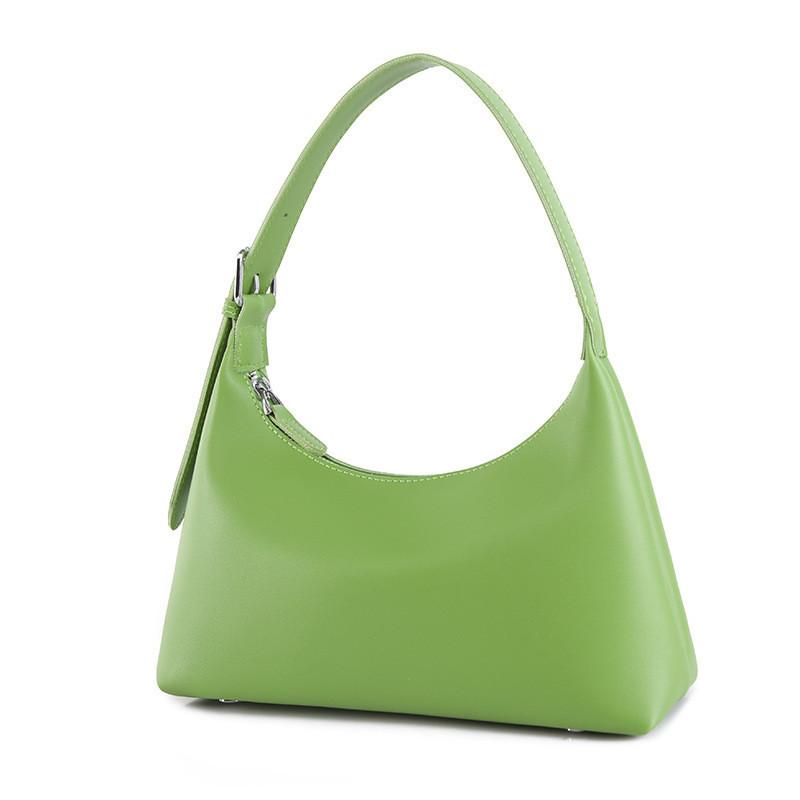 IELGY Women's Solid-color Underarm Bag, One-shoulder Handbag with Dumplings