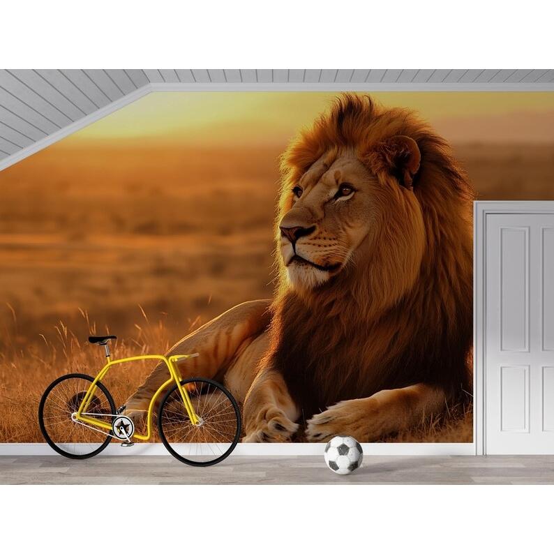 lion tapestry 75x100 чёрный