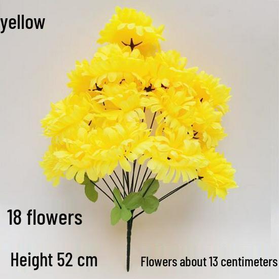 Chrysanthemum Silk Flowers for Qingming Festival Grave Offerings