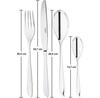 Sambonet Leaf Cutlery Set, Polished, Monobloc, 18/10 Stainless Steel, 24 Pcs (52163-81)